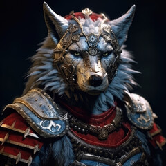 Warrior wolf with his outfit