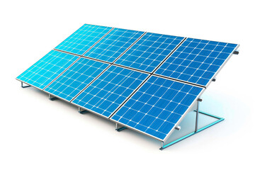 Environmentally Sound Power: Solar Panel on Pure Background