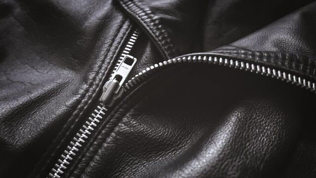 leather jacket close up