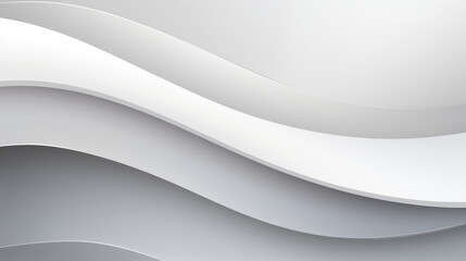 White and gray color oval geometric shapes layered background with empty copy space