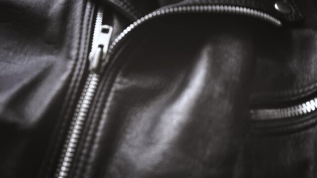 leather jacket close up