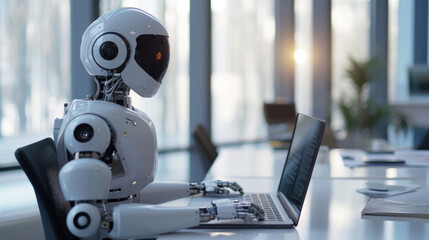 The Robotic Revolution: Smart Typist in a Trendy Office