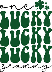 One Lucky Grammy St. Patrick's Day Retro T-shirt
