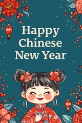 Festive Chinese New Year Text Background for Cards and Banners