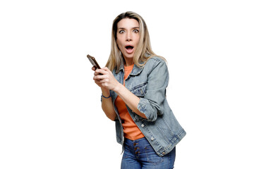 woman with a drill and cellphone