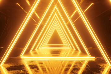 Luminous Background: Golden Triangle Tunnel - Generative AI