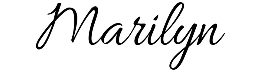Marilyn - black color - female name - ideal for websites, emails, presentations, greetings, banners, cards, books, t-shirt, sweatshirt, prints, cricut, silhouette,