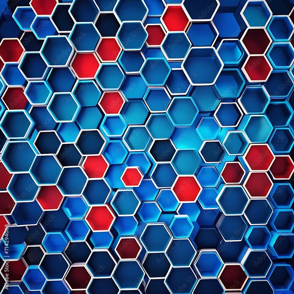 Poster abstract background with hexagons