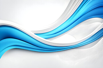 white and blue abstract elegant waves background