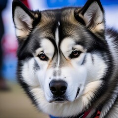 Close-up of an Alaskan Malamute 