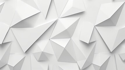 3D white geometric abstract background overlap layer on bright space with rounded triangles effect decoration. Graphic design element modern style concept for banner, flyer, card, cover, or brochure  
