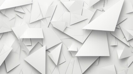 3D white geometric abstract background overlap layer on bright space with rounded triangles effect decoration. Graphic design element modern style concept for banner, flyer, card, cover, or brochure  