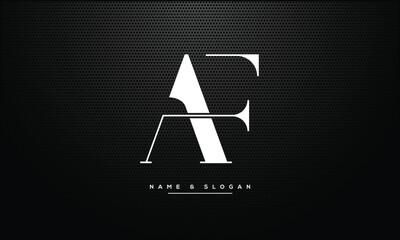 Alphabet Letters AF or FA Logo Monogram