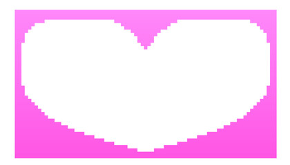 Pixel Art Heart Frame Design