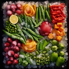 Background of Fresh Vegetables. Fresh Food. Healthy Eating.