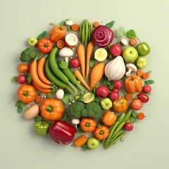 Background of Fresh Vegetables. Fresh Food. Healthy Eating