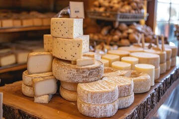 Artisanal cheese farm with rustic tasting room