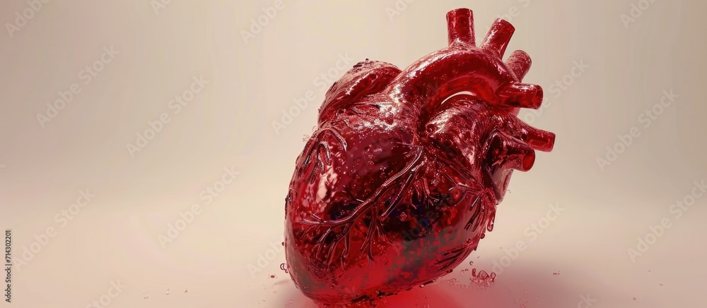 Poster 3d rendering of a human heart organ is made possible by isolated bioprinting technology.