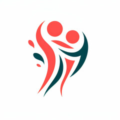 vector abstract people logo isolated on white background