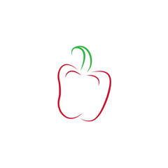 Simple abstract fruit and vegetable logo outline stroke unique