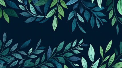 seamless background picture with leaf pattern, leaves, trees, tree branches