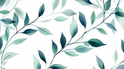 seamless background picture with leaf pattern, leaves, trees, tree branches