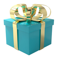 Gift box in color is realistic without background.