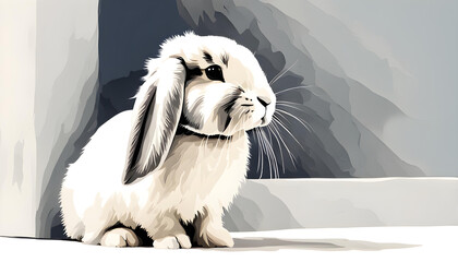 Isolate Cute Rabbit