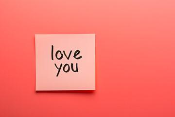 Sweet Gesture of Love - Love You Sticky Note