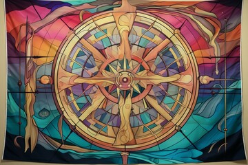 Ornate dreamcatcher tapestries, woven with threads of hope and woven dreams - Generative AI