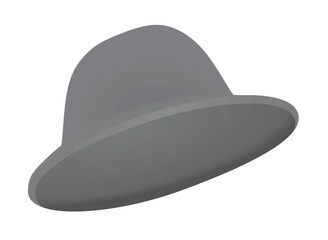 Grey  safari hat. vector illustration