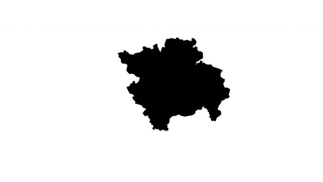 Animation forms a map of the province of South Sumatra in Indonesia