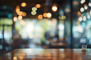 Fototapeta premium Abstract blur interior coffee shop or cafe for background.