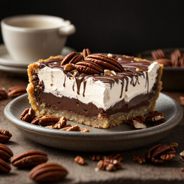 Mississippi Mud Pie with Pecans - Decadent Chocolate Indulgence
