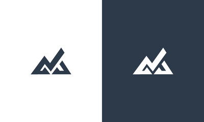 initial m monogram logo design vector