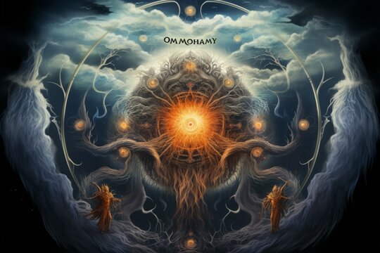 Ferocious thunderstorm giants, summoning lightning and thunder with their mighty presence - Generative AI