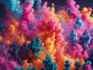 Fototapeta na wymiar colorful smoke