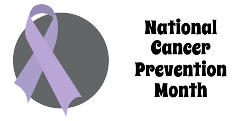 National Cancer Prevention Month, simple horizontal banner on a medical theme
