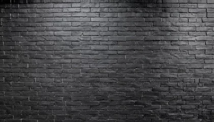Foto op Plexiglas black brick wall panoramic background © Heaven
