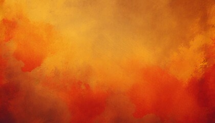 Fototapeta premium orange red and yellow background with old vintage grunge texture abstract rough material design that is distressed and worn in autumn fall colors for thanksgiving or seasonal designs