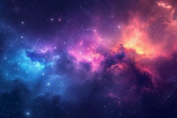 Colorful Space with Stardust: Shining Stars in Realistic Cosmos, Nebula, and Galaxy AI Generated