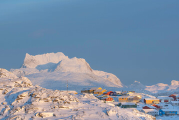 Sermitsiaq mountain in the beautiful afternoon sun © peterj167