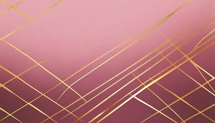 a pink background with gold lines