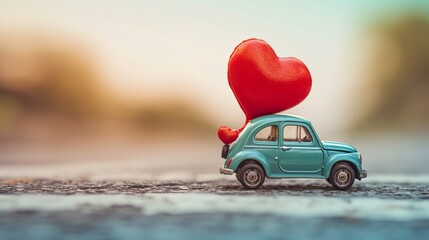 Toy car carrying love