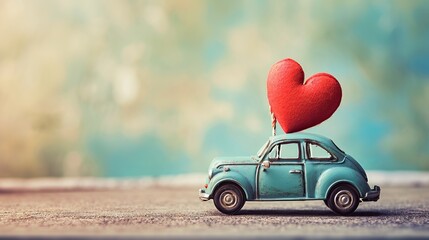 Toy car carrying love