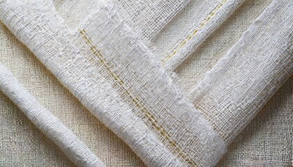 Fototapeta na wymiar close up white chinese linen fabric texture background