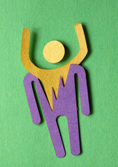act of rebellion, cut paper illustration of rebirth concept .