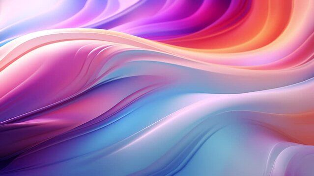 Abstract Gradient Seamless Looped Animation Background. flowing Fluid Silk waves. Satin texture, gradient. neon bright colors animated stock footage. live Wallpaper, Liquid beautiful backdrop