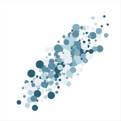 Bubbles pattern Frame Blue banner web. Colored Background. Vector illustration.