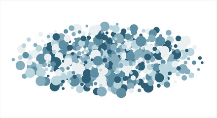 Bubbles pattern Frame Blue banner web. Colored Background. Vector illustration.